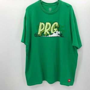 PLANET ROCK GRAPHIC Men's Green Logo T-Shirt - Size 2XL